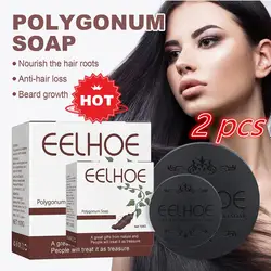 2pcs Polygonum Soap Bar Hair Darkening Shampoo Repair Hair Solid Soap Natural Organic Hair Conditioner 100g