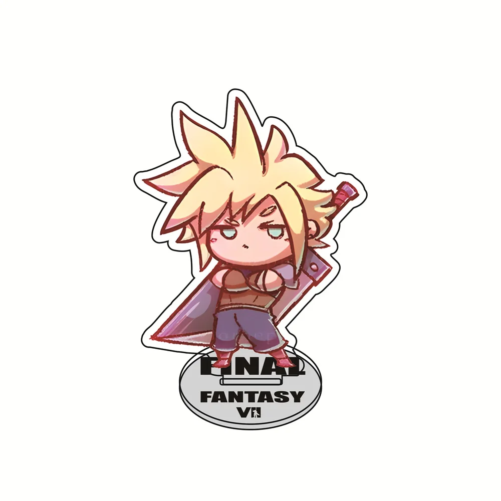 Game Final Fantasy VII  10cm Acrylic Stand Cloud/Aerith/ Barret Tabletop Decorations Accessories Decor Gifts Exquisite Products