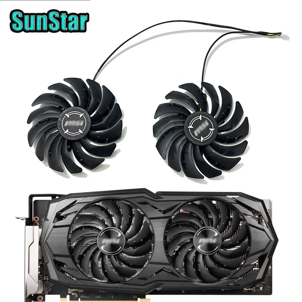 

NEW 95MM 4PIN PLD010010S12HH RX 5600 XT DC 12V 0.4A Graphics Card Cooling Fan For MSI Radeon RX 5600XT GAMING MX GPU Cooler Fan
