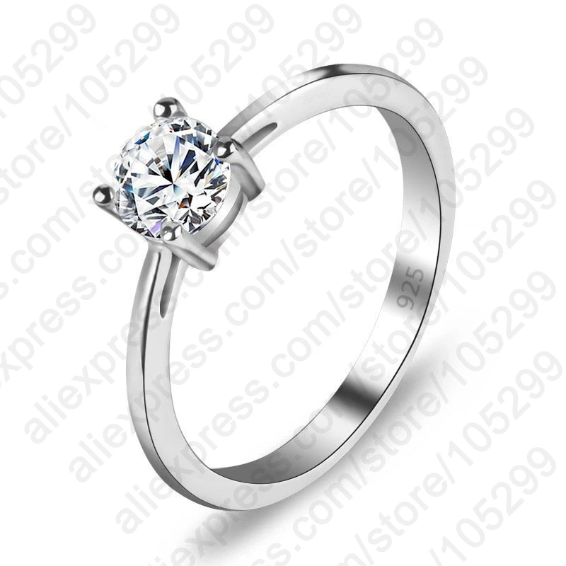 Big Promotion Super Shiny Crystal 925 Sterling Silver Wedding Rings For Women Jewelry Wholesale Price