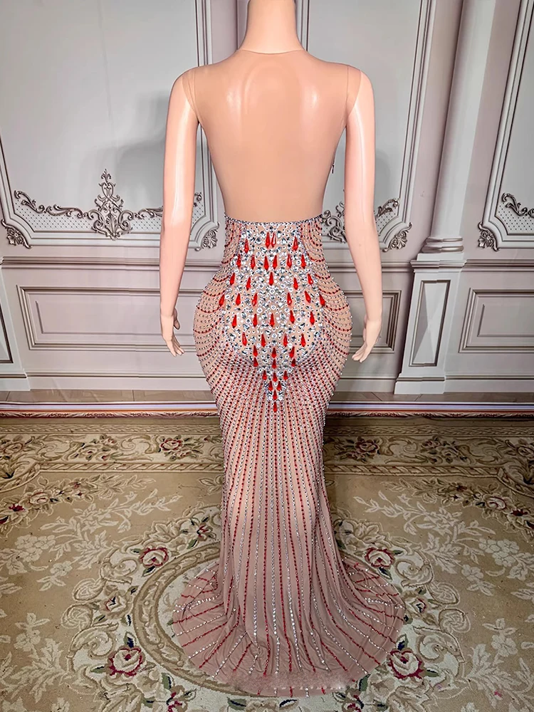 High Quality Hot Stamping Sexy Elastic Mesh Dress 2025 New Fashion Custom Women'S Clothing