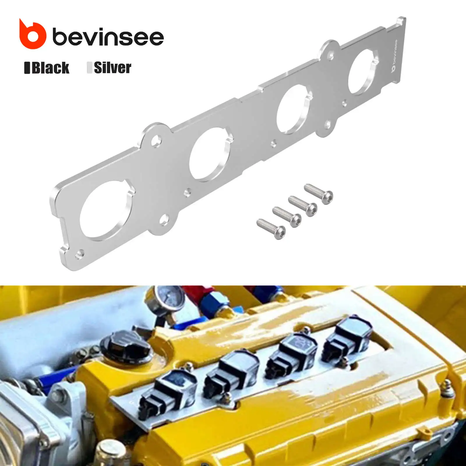 Placa adaptadora de policía con enchufe de bobina de motor VTEC serie B para Honda para Acura B16 B18, para Acura Integra, para Honda Del sol Si/Civic Si