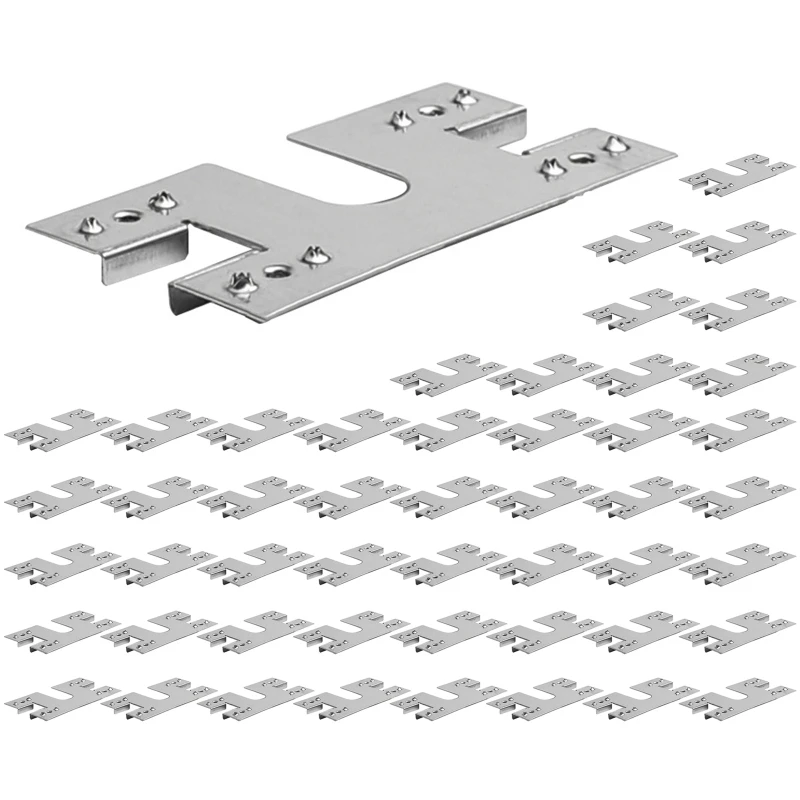 50PSC/SET Solar Panel PV Grounding Clip/Washer Solar PV Grounding Conductive Sheet 28mm X 50mm/1.10x1.96 Inch