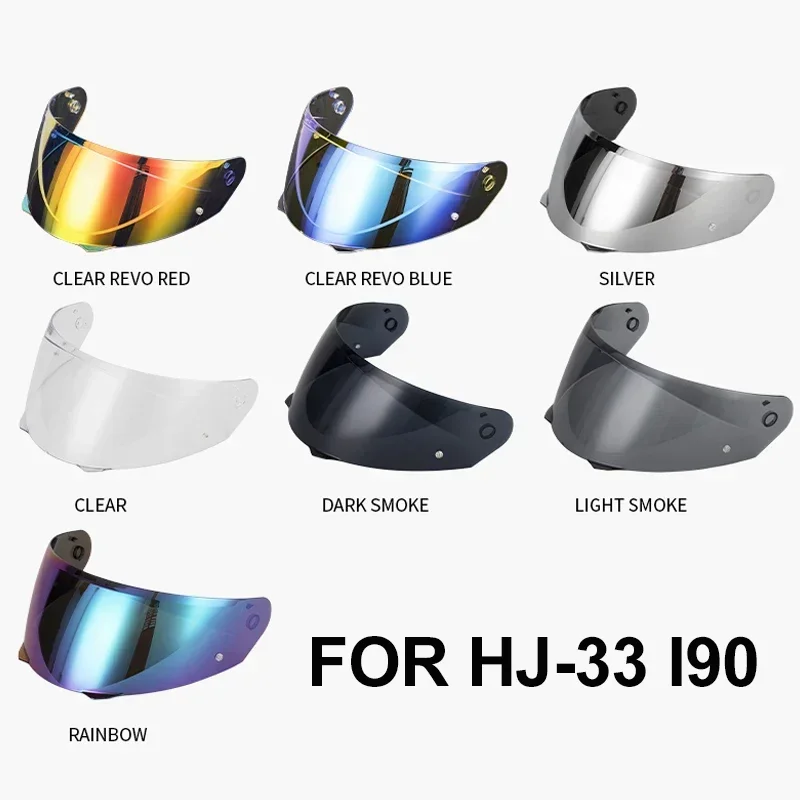 

HJ-33 Motorcycle Full Face Helmet Visor Lens Case for HJC I90 Anti-UV Dustproof Lens Accessories Visor 9 Color Available