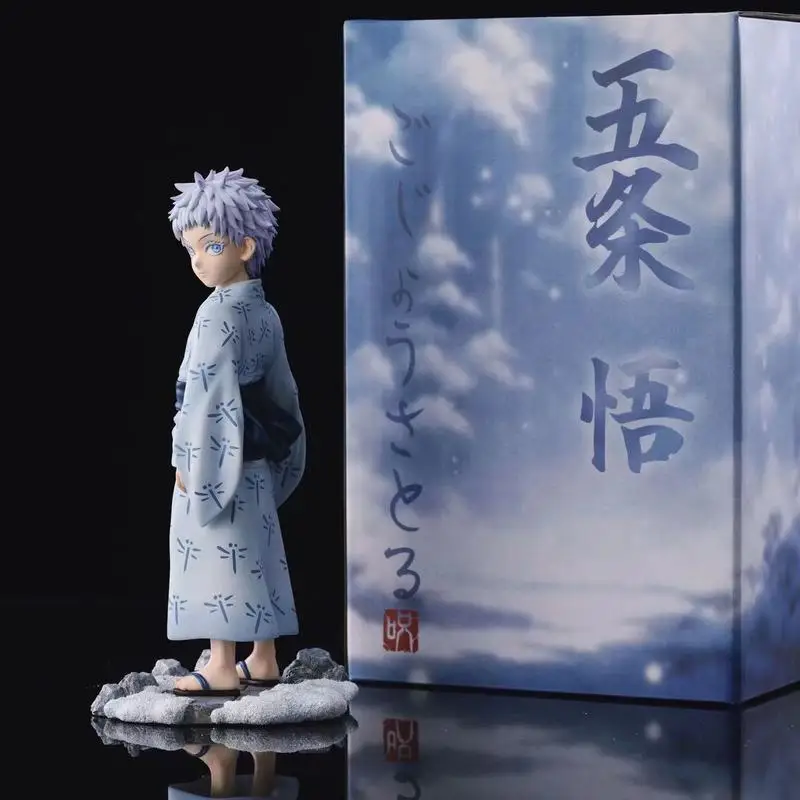 Anime Jujutsu Kaisen Figures Q Version Satoru Gojo Figure Childhood 5t5 Action Figurine Collectible Models Statue Ornament Gifts