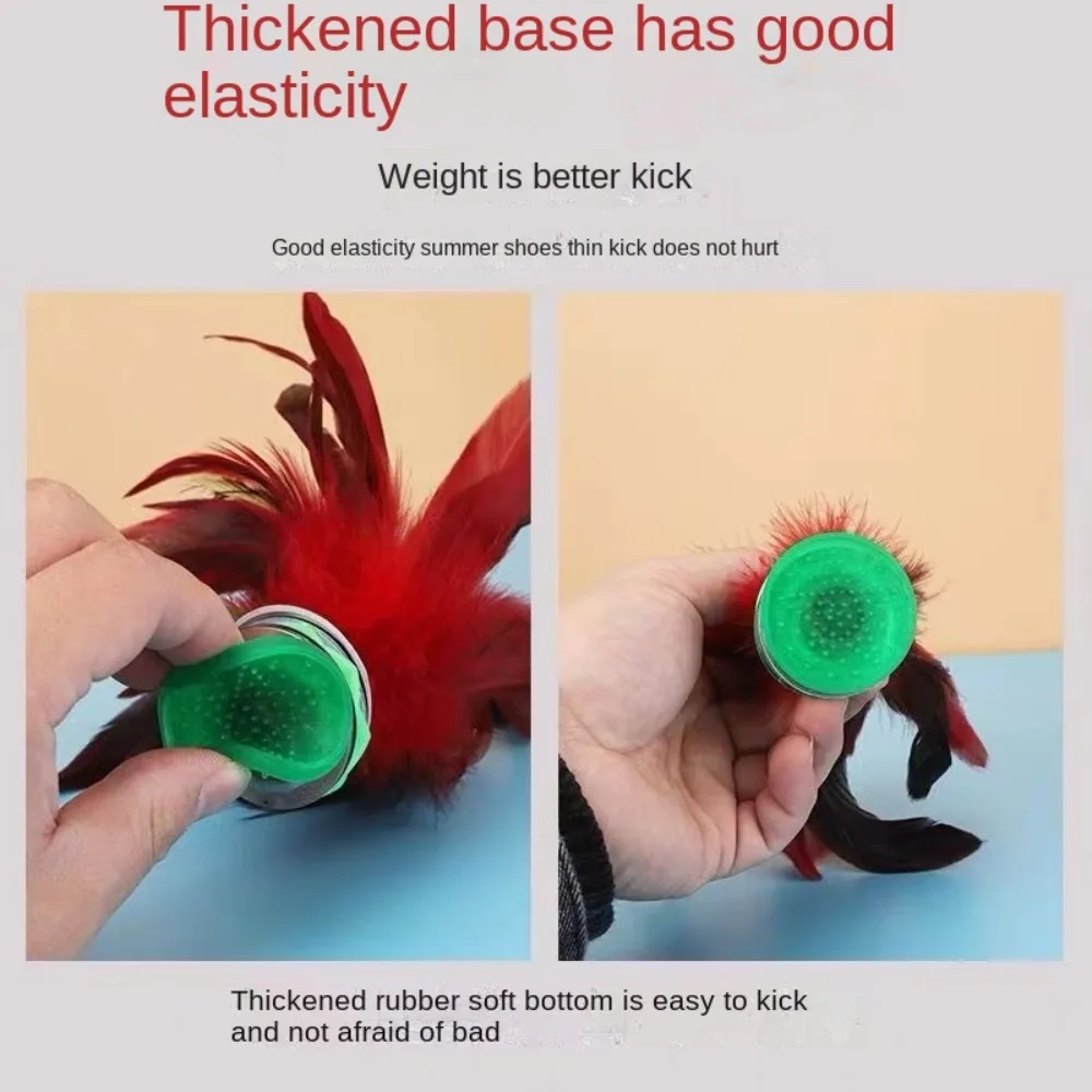 Foot Kick Kick Shuttlecock Fitness Portable Handwheel Feather Shuttlecock Colorful Practical Winter