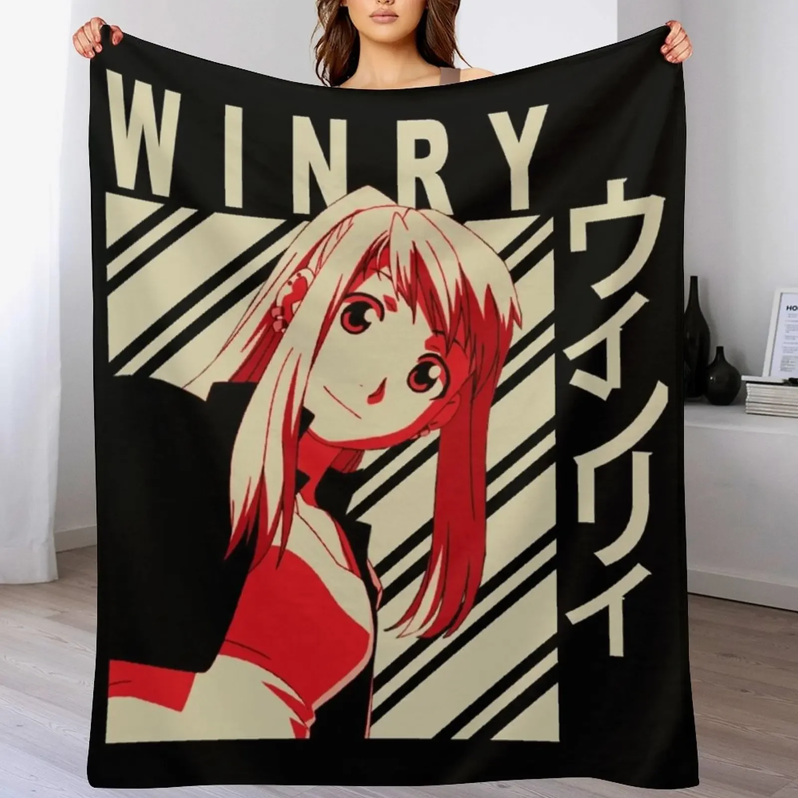 

Winry Rockbell - Vintage Art Throw Blanket Plush Fuzzy Cozy Blanket for Couch Sofa