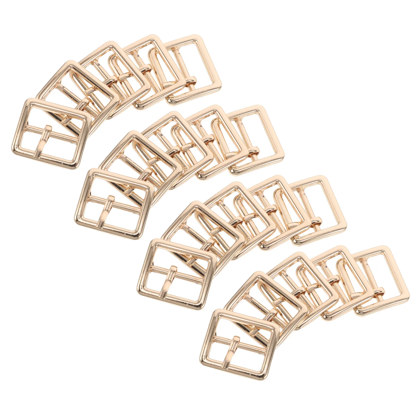 

20Pcs Single Prong Center Bar Buckles Gold Metal Belt Hardware Replacement for DIY Crafts Bag Strap Purse Making Repair