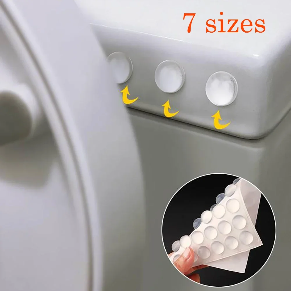 50-100pcs Self-Adhesive Soft Silicone Furniture Pad Cushion Cabinet Bumpers Transparent Grain Mute Sticker Door Handle Feet Pads