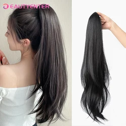 Wig ponytail grip style micro curly long straight ponytail wig high ponytail net red female micro curly ponytail wig braid