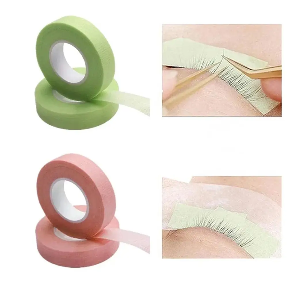 Rollo de cinta para pestañas, adhesivo de tela no tejida transpirable, herramienta de maquillaje para extensiones de párpados, 1 unidad