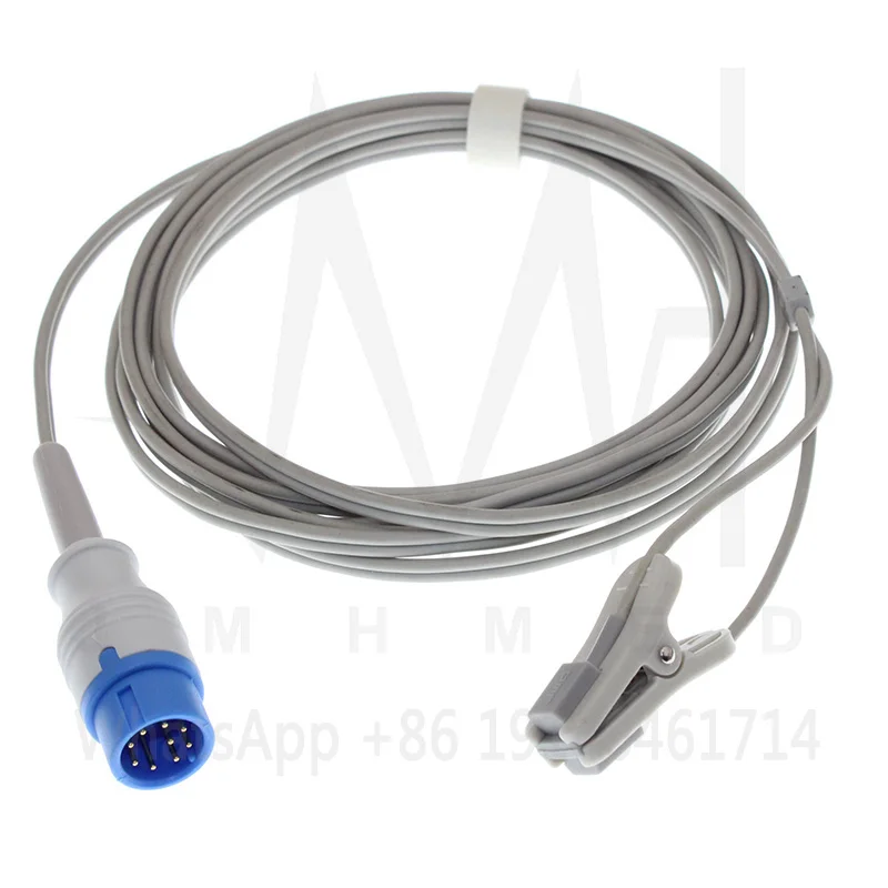 Spo2 Sensor Compatible Biolight(BLT) A6 A8 Q5 V6 Monitor,9pin 3m Adult/Child/Neonate/Finger/Ear/Forehead/Animal Oximetry Cable