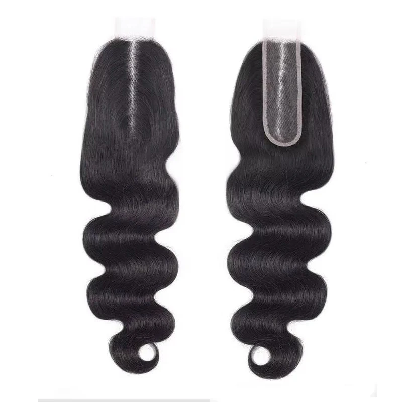 Body Wave Human Hair 2x6 Lace Closure Brazilian Remy 100% Human Hair For Woman Transparent Lace Pre Plucked Hairline Daily Use