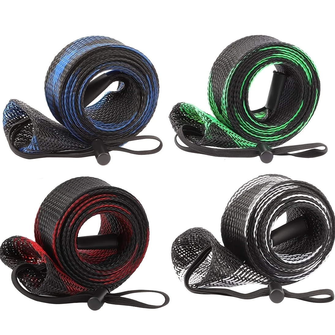 Reusable Fishing Rod Protector Sleeve - Braided Mesh & PET Material Rod Sleeves Fishing Rod Sleeves Socks for Fishing Poles Fish