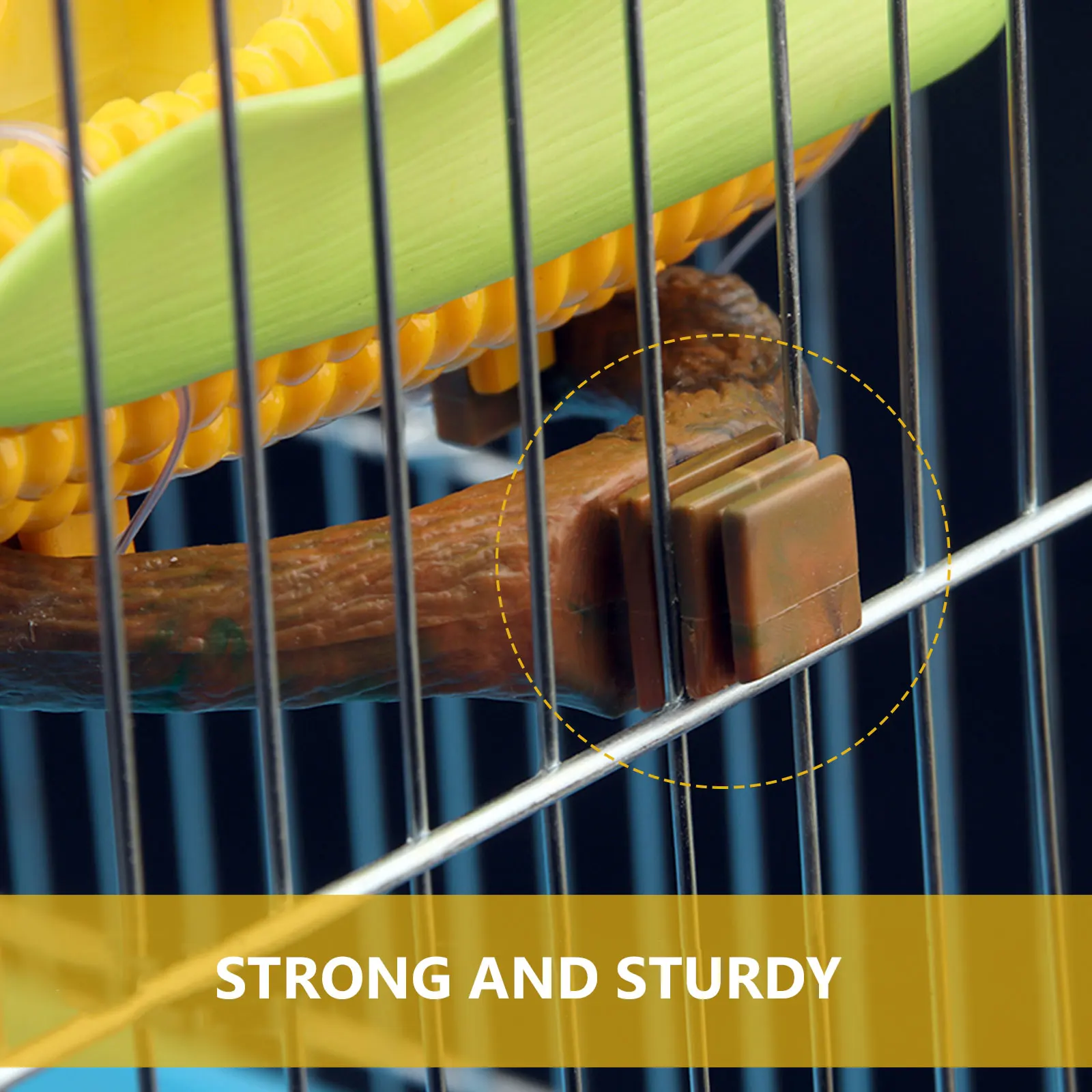 

Fruit Feeder Durable Plastic Parrot Food Bowl Shaped Corn Accessories Pet Birds Container Outdoor Travel Supplies
