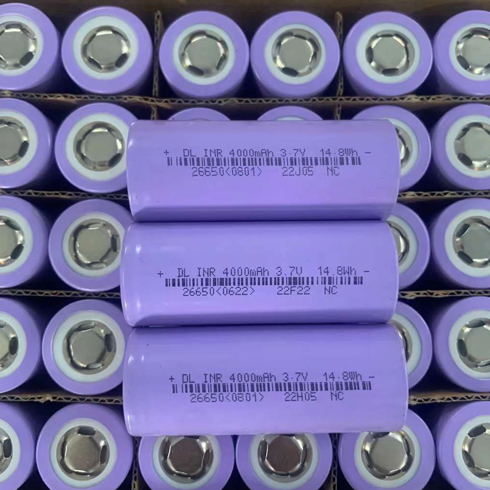 

100% Original 26650 3.7V 4000mAh High Current 5C 20A Discharging Rechargeable Batteries For 12V 24V 36V 48V 60V 72V EBIKE Tool