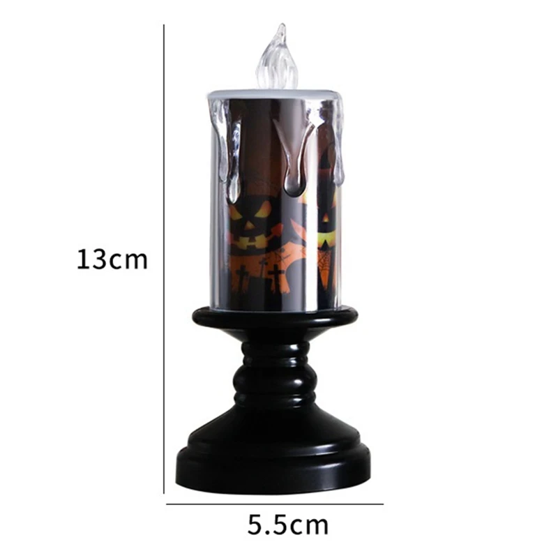 LED Eletrônico Halloween Decoração Candlestick, Horror Night Lights, Promoção, 12pcs por conjunto