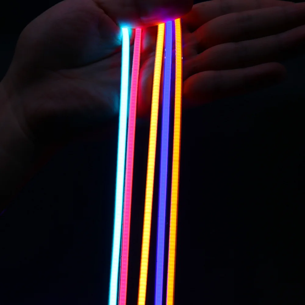 COB LED Strip Light Flexible Lamp Tape Neon Light 12V High Bright Kitchen Cabinet TV Desktop Screen BackLight Car Room Decor ﻿