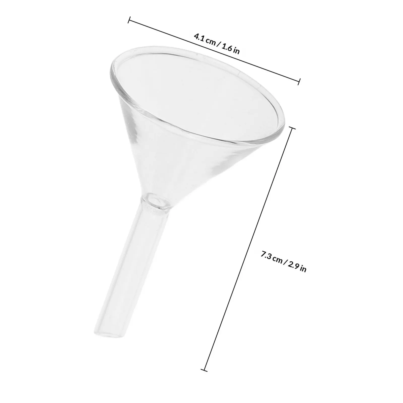 3Pcs Clear Glass Laboratory Funnel 40Mm Wide Mouth Scientific Filling Funnel for Filtering Liquids Portable Precision Triangle