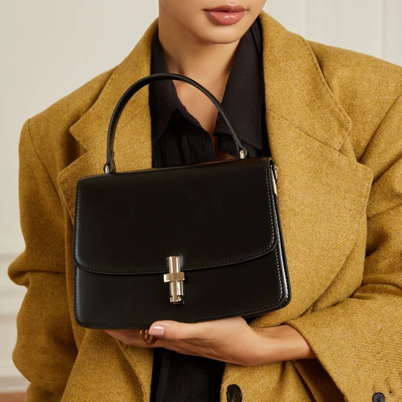 

Сумка через плечо из натуральной кожи, женская чувственная сумка на одно плечо, новинка 2023, мотоциклетная сумка Sle, модный тренд