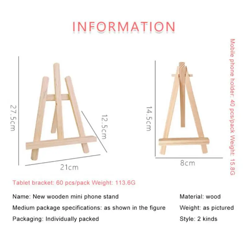 Tablet Stand for IPad Kindle Desktop Adjustable Wooden Holder Mini Easel Tablet Accessories