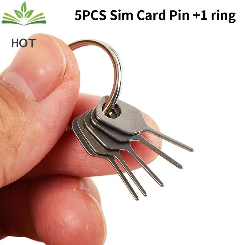 5pcs/Set SIM Card Eject Pin Key Tool Needle SIM Card Tray Holder Eject Pin for Mobile Phone Key Tool Card Pin Needle