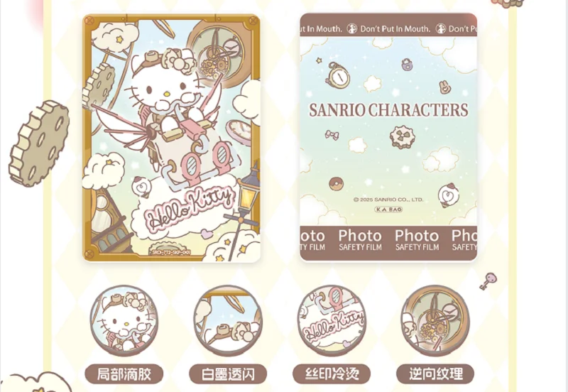 KABAO Original Anime Sanrio Familie Kuromi Hello Kitty My Melody Glänzende Sammelkarten Spielkarten Spielzeug – Detail 35
