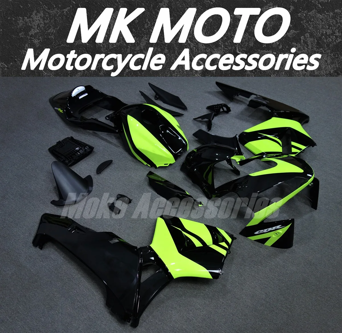 Motorcycle Fairings Kit Fit For Cbr600rr 2003-2004 Bodywork Set High Quality Abs Injection Bright black Neon