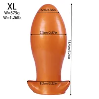 Soft Liquid Silicone Huge Anal Plug Egg Big Anal Dilator Adult Sex Toys For Women Men Big Butt Plug Egg Anal Training Expansion - Image 5