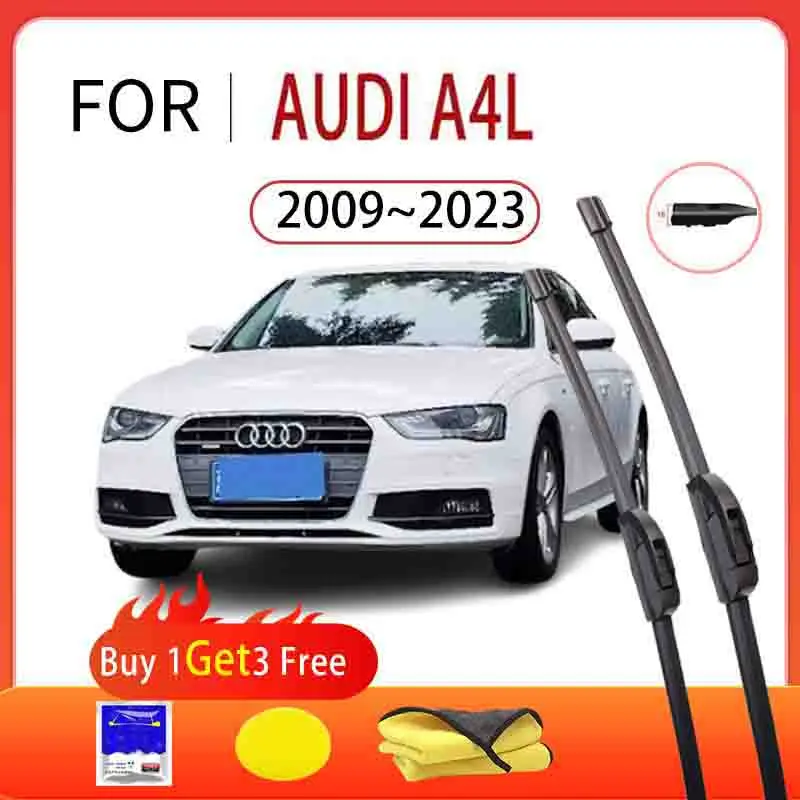 

For Audi A4L 2009~2023 2010 2011 2012 2013 Car Front Wiper Multifunctional Boneless Silent Wiper Blade Rubber Strip Auto Parts