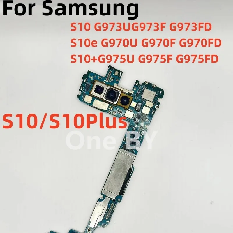 Original Unlocking Mainboard and Logic Board of Samsung Galaxy GalaxyS10Plus,G975F,G975FD,G975U,S10E,G970F,G970U,S10,G973F,G973U