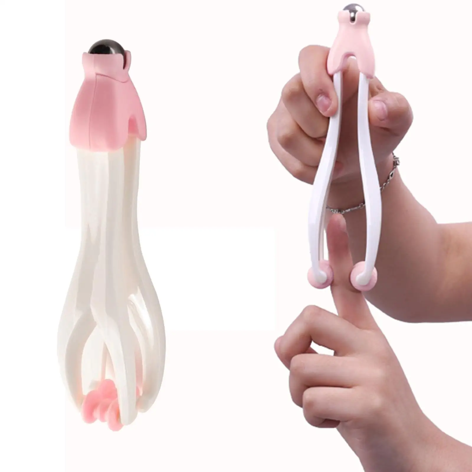 Handheld Finger Massager Roller, Double Sided ABS Plastic Massage Roller Hand