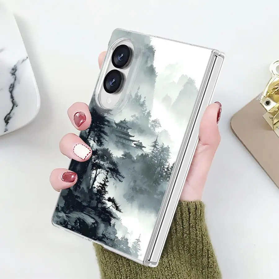 Case for Samsung Galaxy Z Fold 8 ZFold 8 PC Hard Luxury ZFold8 Phone Cover Mountain Art