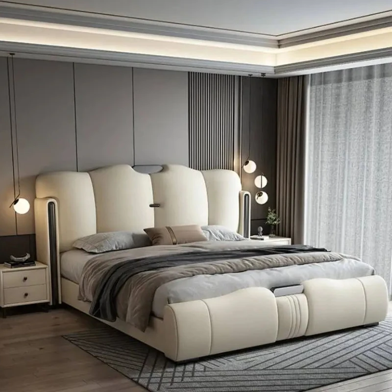 

Высокое изголовье, платформа, каркас кровати для хранения, деревянные современные тумбочки, каркас кровати размера «king-size», роскошная мебель для спальни Cama De Casal