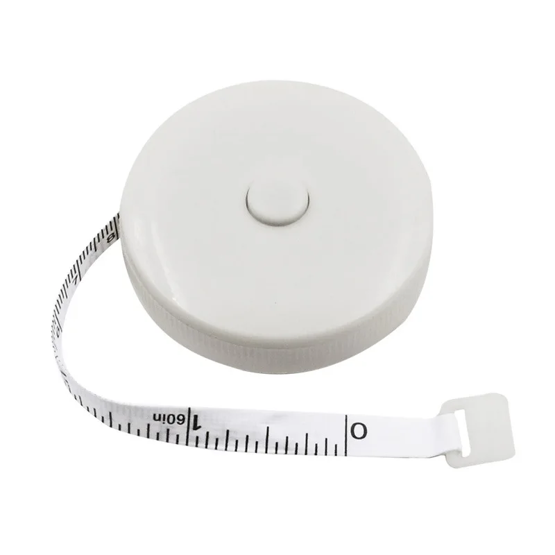 Soft Retractable Measuring Tape for Tailor Seamstress Cloth Clothing Waist Body Measurement White Flexible Sewing Tape Measure