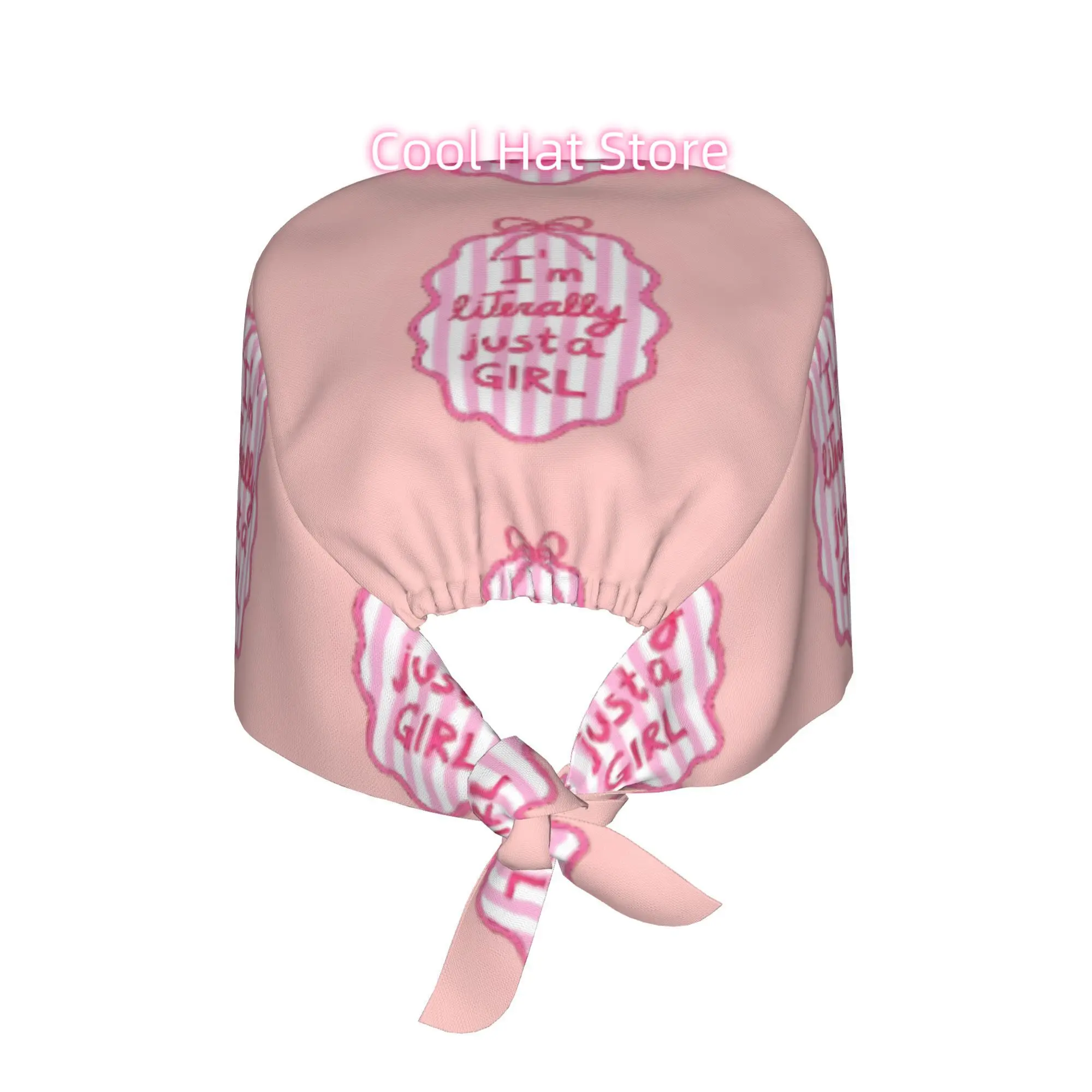I Am Literally Just A Unisex Work Cap Adjustable Lightweight with Lace Up Desig Dust Proof Suitable for Nurses and Chefs