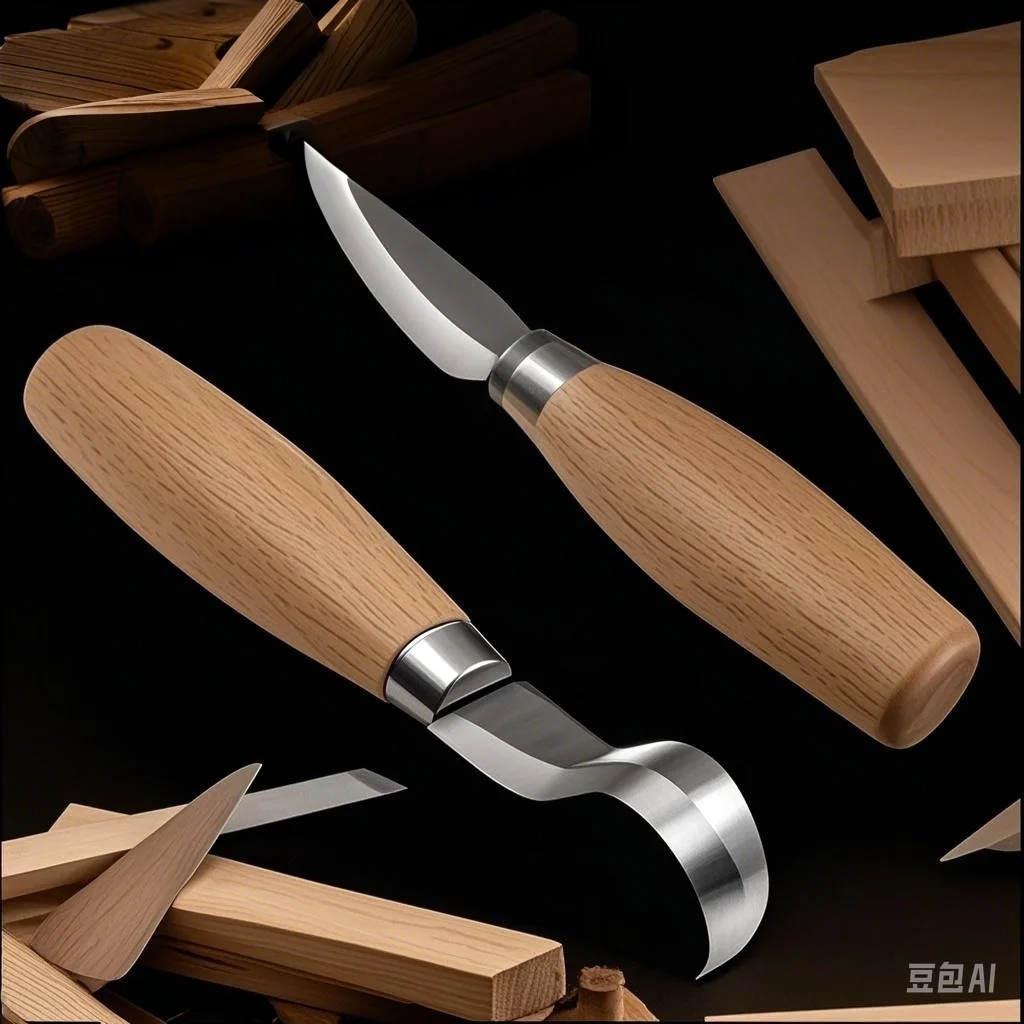 มีดแกะสลักไม้สิ่วมีดตะขออุปกรณ์แกะสลักตามหลักสรีรศาสตร์ช้อนไม้ทนทานผู้เริ่มต้นแกะสลักมืออาชีพ