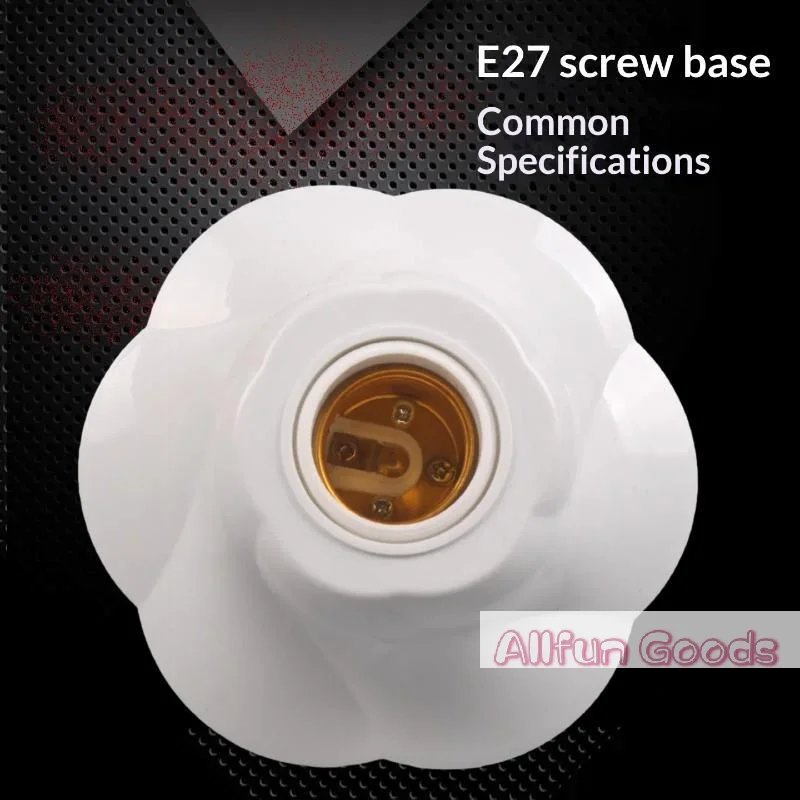 [TG835]E27 Rose Shaped Pendant Lamp Holder Minimalist White Fixed Base Socket Base Ceiling Wall Light Base Holder