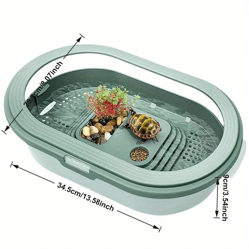Pecera acrilica para tortugas con filtracion - habitat para reptiles