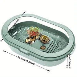 Pecera acrilica para tortugas con filtracion - habitat para reptiles
