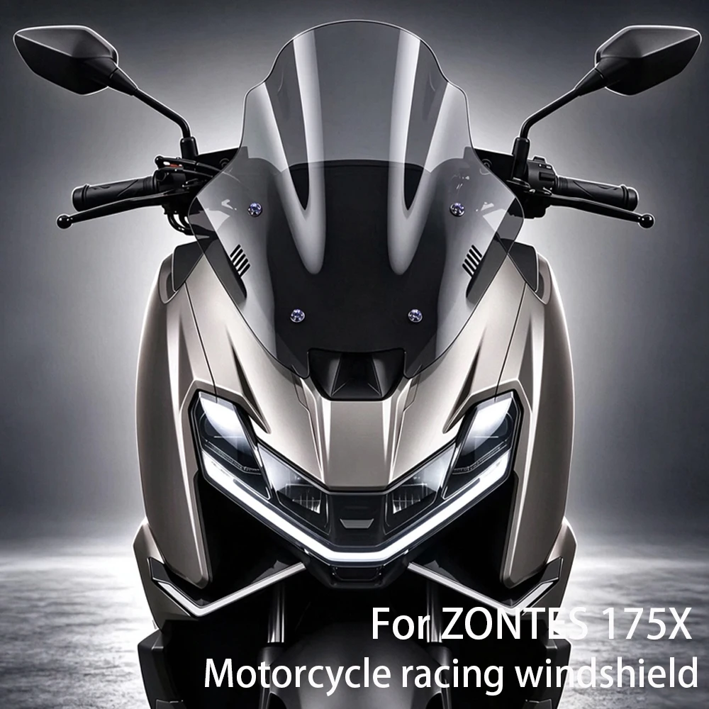 175X Motorcycle Racing Second Generation Modified 42CM Front Windshield Air deflector Windshield Accessories For ZONTES 175 X