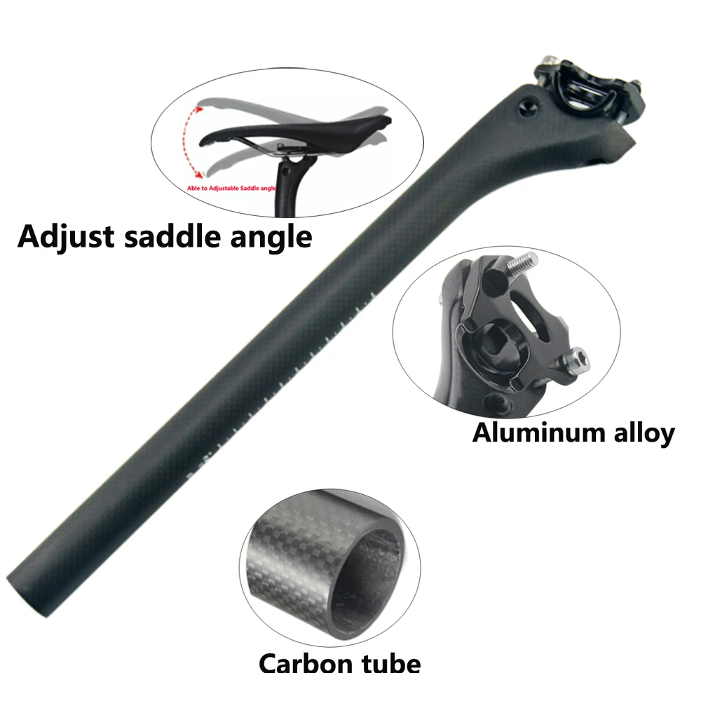 No Logo Carbon Seat for bicycle Offset 25mm Road Bike Seatpost 25.4/27.2/30.8/31.6mm MTB Components Bicycle Seat MTB