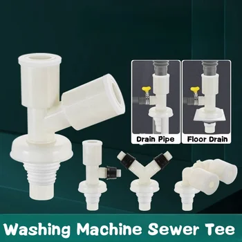 מכונת כביסה נקז צינור שטיפה שלוש-כיווני ביוב pvc צינור צינור ניקוז רצפת מחבר y סוג bifurcated שלושה ראש
