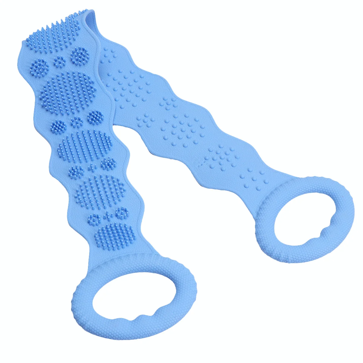 

2Pcs Silicone Back Shower Towel Long Strip Body Exfoliating Belt Bathing Supplies Durable Food Grade for Daily Deep Cleaning