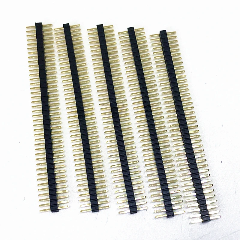 50Pcs/200pcs ROHS Gold-plated copper 1*40P 40Pins 1.27mm Single Row Straight Male Pin Header Strip For PCB