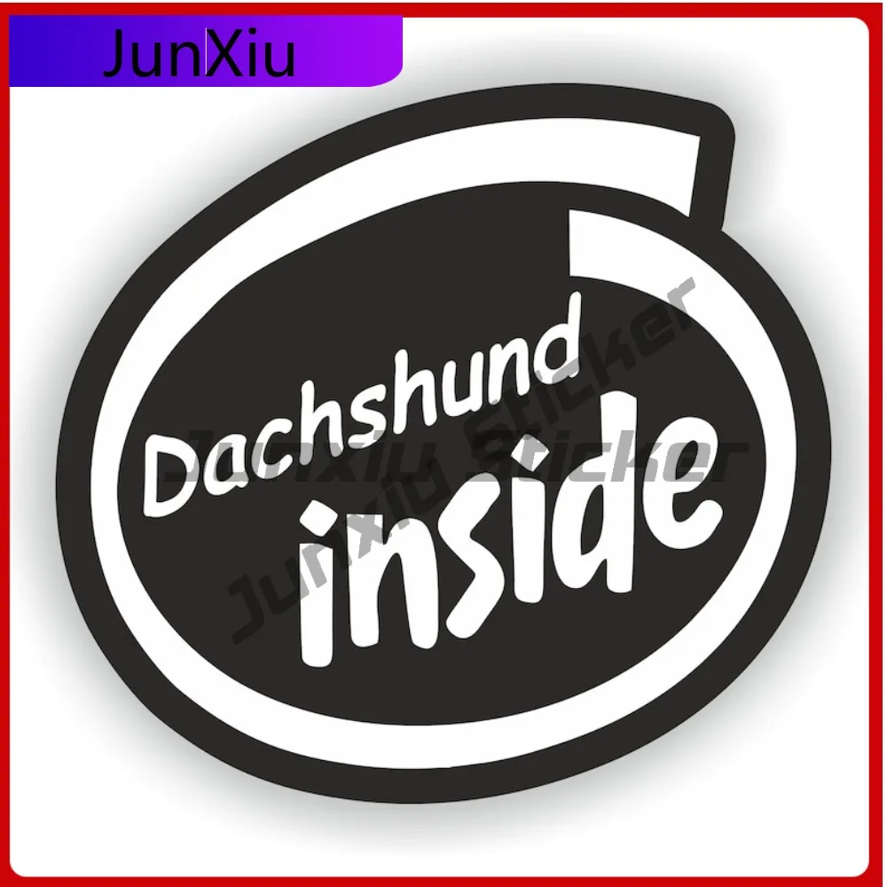 

Creative Dachshund Dog Inside Sticker Graphic Camper Sun Decals Scratch Cover Sticker For Car Decorations Refit Accessories Pvc