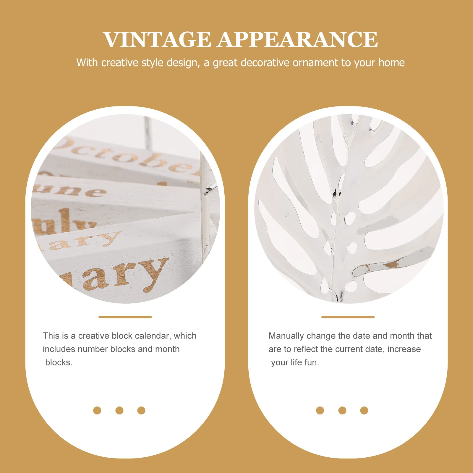 

Creative Wooden Block Calendar Perpetual Desk Calendar Compact Size Home Office Table Decor Manually Change Date Gift