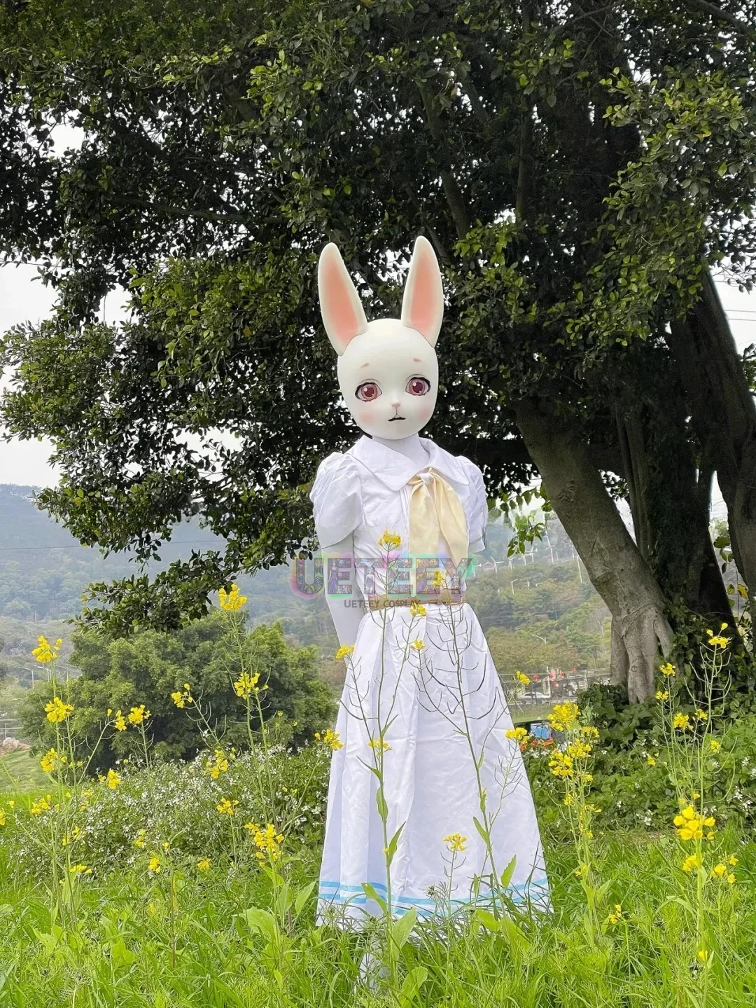 UETEEY Unisex Anime Cos BEASTARS Haru Rabbit Short Sleeve Cosplay Costumes Halloween Christmas Party Sets Uniform Suits