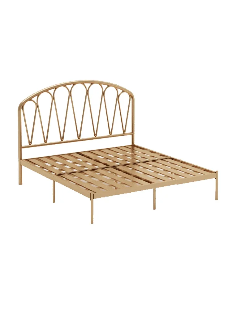 

European-Style Iron Bed Light Luxury Modern Minimalist Internet Celebrity Small Apartment Reinforced Iron Bed