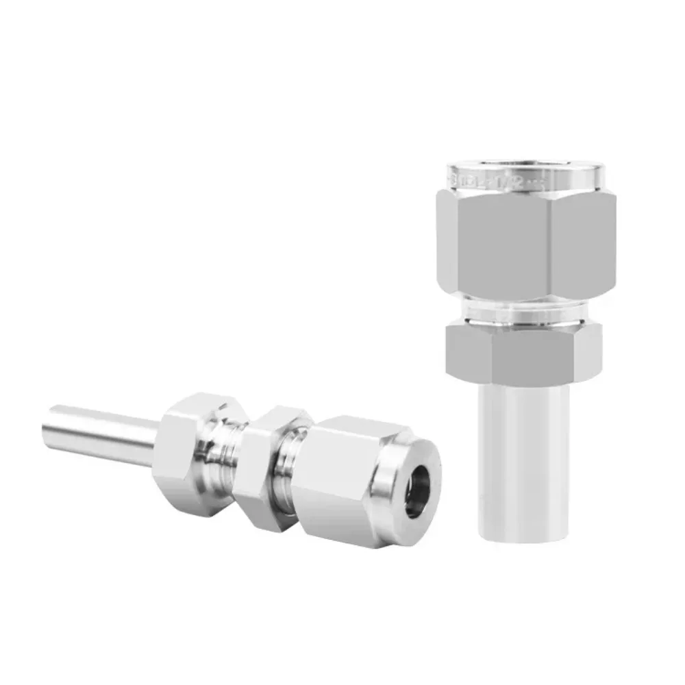 

3 4 6 8 10 12 16 mm 1/8" 1/4" 3/8" 1/2" 3/4" Compression Union To Tube OD 304 316L Stainless Steel Nipple Connector Pipe Fitting